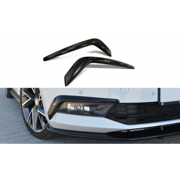 Frontstoßstangenrahmen für Škoda Superb Mk3, Maxton Design (glänzend schwarzer ABS-Kunststoff) Frontstoßstangenrahmen für Škoda Superb Mk3, Maxton Design (glänzend schwarzer ABS-Kunststoff)