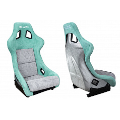 Sportstuhl SLIDE KS2 Premium Mint & Gestepptes Graues Velours Silber Glitzer