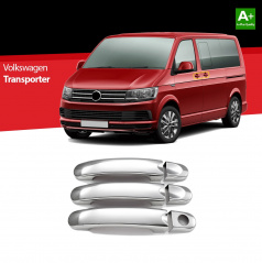 Edelstahl Türgriffabdeckungen VW T5 2003-10 6 Stück (1 Schiebetür)