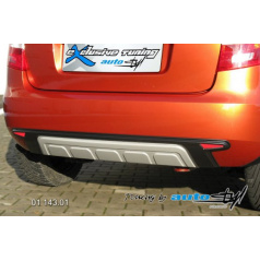 Heckdiffusor Allroad – schwarzes Muster + silberne Kufe Škoda Fabia II