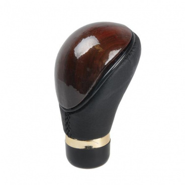 Schalthebelkopf schwarz/Holz