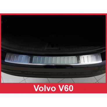 Edelstahlabdeckung - Schwellenschutz für die hintere Stoßstange Volvo V60 2010-16