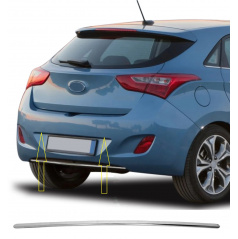 Edelstahlstreifen über dem hinteren Nummernschild Hyundai I30 2012-2017