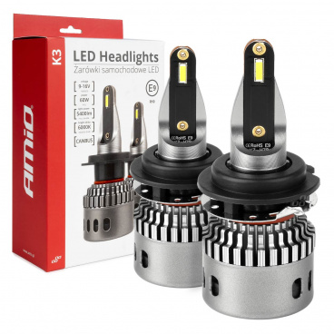 LED-Hauptscheinwerfer K3 H7-6 12V 6000K Canbus AMIO-03685