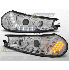 FORD MONDEO MK2 1996–00 FRONT CLEAR LIGHTS DAYLIGHT LED CHROME