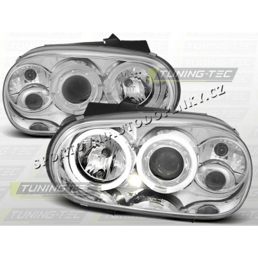 VW GOLF IV 1997–03 KLARES VORDERE LICHT ANGEL EYES CHROM