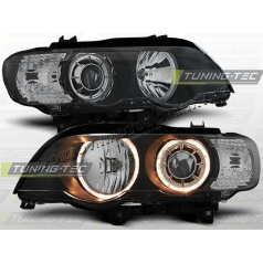 BMW X5 (E53) 1999-03 KLARES VORDERE LICHT ANGEL EYES SCHWARZ