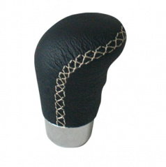 Schalthebelkopf Ergo-Design aus schwarzem Leder