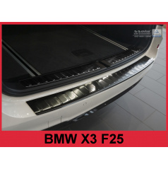 Edelstahlabdeckung - schwarzer Schwellenschutz für die hintere Stoßstange BMW X3 F25 2014+