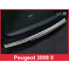 Edelstahlabdeckung - Schwellenschutz für die hintere Stoßstange Peugeot 3008 II 2016-17