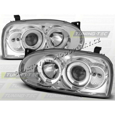 VW GOLF III 1991-97 ANGEL EYES CHROM KLAR SCHEINWERFER