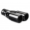 Sport-Edelstahl-Endstück Dual 2x63 mm schwarz