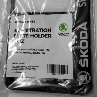 Originale Škoda-Kennzeichenmatte Originale Škoda-Kennzeichenmatte