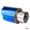 Edelstahl-Auspuffrohr 89 mm blau