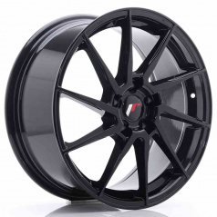 JR Wheels JR36 18x8 ET45 5x112 Glänzend Schwarz