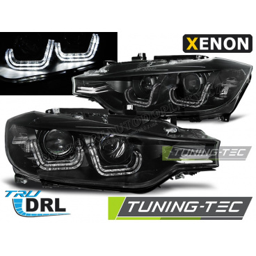 BMW F30/F31 10.2011 – klare Frontleuchten, schwarze U-LED BAR HID