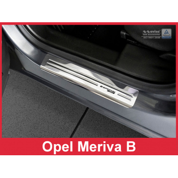 Einstiegsleisten aus Edelstahl, 4 Stück, Sonderedition, Opel Meriva B 2010–16 Einstiegsleisten aus Edelstahl, 4 Stück, Sonderedition, Opel Meriva B 2010–16