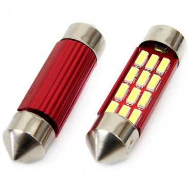 Sulfitlampen VERTEX CANBUS 12 SMD 4014 Girlande 36mm Weiß 12V/24V II