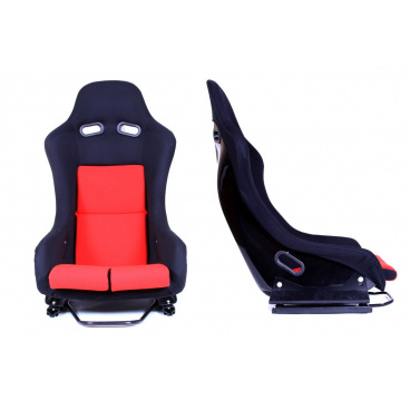 Sporthartschale A1 RACING GTR schwarz/roter Velours