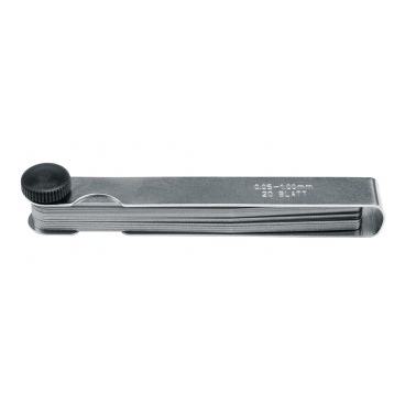 Lehre für Fugen 0,05 - 1,00 mm 20 Stk Lehre für Fugen 0,05 - 1,00 mm 20 Stk