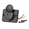 Wasserdichte quadratische Telefonladegerät mit ROTER LED-Hintergrundbeleuchtung 2xUSB C 12/24V AMiO-04232