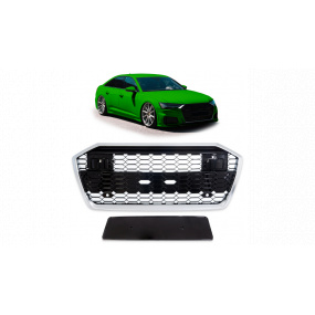 Grill Audi A6 C8 Silber & Glänzend Schwarz Grill Audi A6 C8 Silber & Glänzend Schwarz