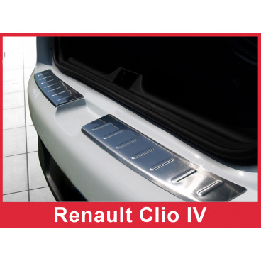 Edelstahlabdeckung - Schwellenschutz für die hintere Stoßstange Renault Clio IV 2013-17