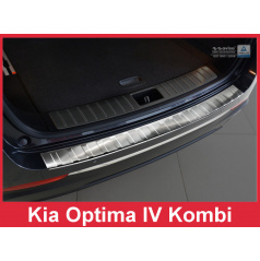 Edelstahlabdeckung zum Schutz der Schwelle der hinteren Stoßstange Kia Optima IV Kombi 2016+