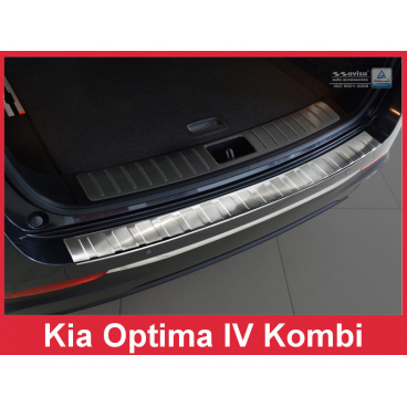 Edelstahlabdeckung zum Schutz der Schwelle der hinteren Stoßstange Kia Optima IV Kombi 2016+