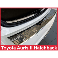 Edelstahlabdeckung - Schwellenschutz für die hintere Stoßstange Toyota Auris II Htb. 2015+