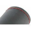Lederlenkradbezug schwarz/rote Naht für Durchmesser 37-39 cm