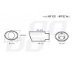 Sport-Edelstahl-Auspuffrohr Titan oval 86x66 mm