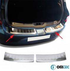 Heckstoßstangenabdeckung aus Edelstahl Renault Megane 2016-22