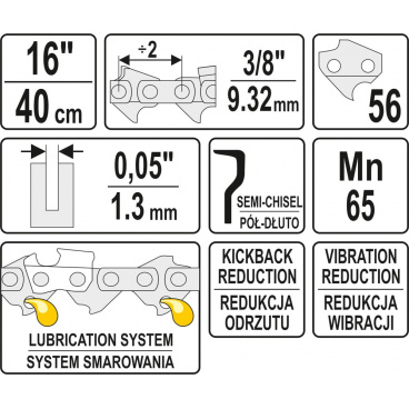 Kettensägenkette 16" 3/8" 56 Glieder