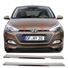 Edelstahl-Frontverkleidungsstreifen Hyundai i20 2014-18 2 Stk