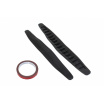 Schwarze Stoßstangenabdeckung 400x53 mm 2 Stück mit Kleber