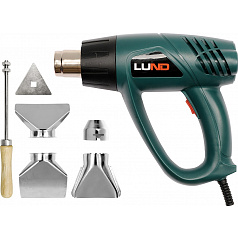 Pistole opalovací s příslušenstvím  LUND, 1000 / 2000W, 350 / 550°C