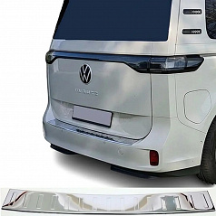 Polierte Edelstahl-Schutzleiste für die obere Kante der hinteren Stoßstange VW ID. Buzz 2022+