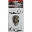 Selbstklebendes Metallschild „TOTENKOPF“ (silver) 43 x 68 mm