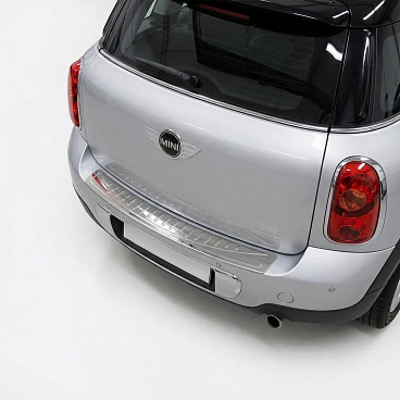 Polierte Edelstahl-Abdeckung der oberen Kante der hinteren Stoßstange Mini Countryman R60 2010-16