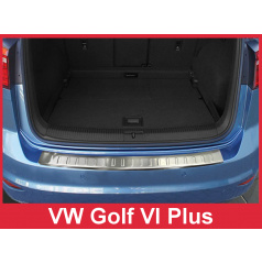Edelstahlabdeckung - Schwellenschutz für die hintere Stoßstange Volkswagen Golf VI Plus 2009-12