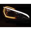 Peugeot 208 04.2012-06.2015 Tube Light, verchromte klare Frontleuchten