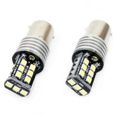 Leuchtmittel BA15S - 15 SMD LED weiß 12/24V CANBUS (2 Stück)