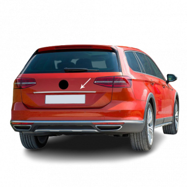 Edelstahl polierte Kante des hinteren Kofferraums Omtec VW Passat 2019+ Kombi Fcl. Edelstahl polierte Kante des hinteren Kofferraums Omtec VW Passat 2019+ Kombi Fcl.