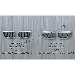 MASKA BMW X5 04 CHROM + TITANIUM F20