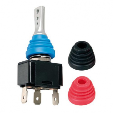 Schalter mit farbigen Abdeckungen 12/24V - 20A Schalter mit farbigen Abdeckungen 12/24V - 20A