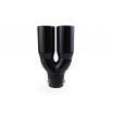 Sport-Edelstahl-Endstück Dual 2x63 mm schwarz