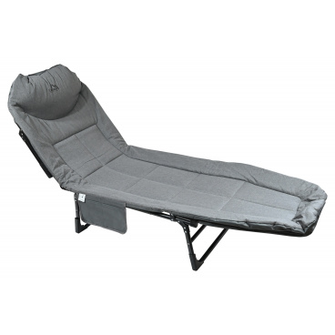 Klappbares Camping-Sofa Liegestuhl grau verstellbar Klappbares Camping-Sofa Liegestuhl grau verstellbar