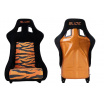 Sportstuhl SLIDE KS2 Premium Orange Schwarz & Grafischer Tiger Velours Orange Glitzer