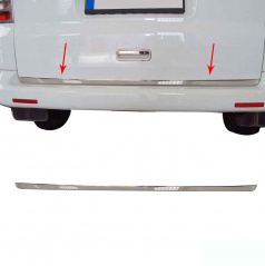 VW Transporter / Caravelle T5 Edelstahl Chrom untere Stange 5.Omtec-Türen